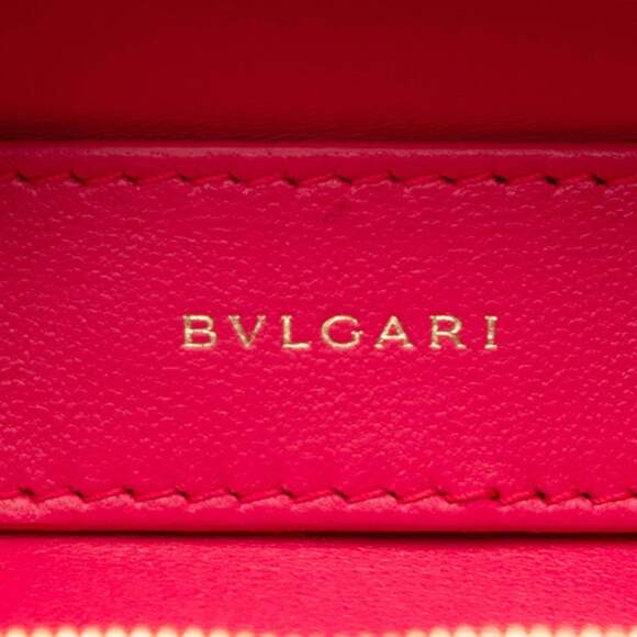BVLGARI Serpenti Mini Jewelry Box Shoulder Bag Pouch Pink Leather Women's - Picture 5 of 6